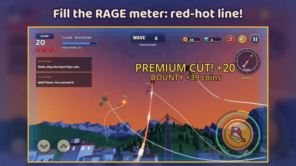 RAGE mode with a red-hot string