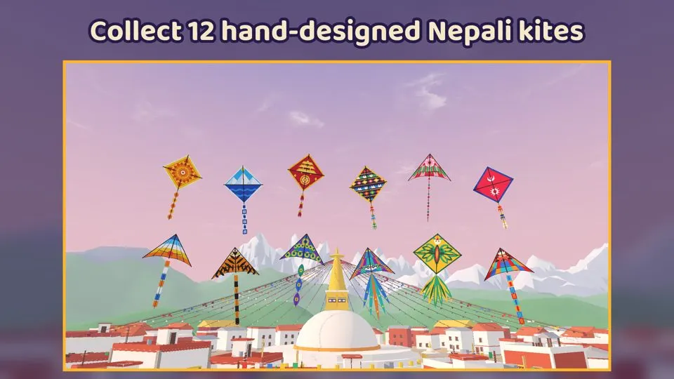 Lineup of Nepali kites